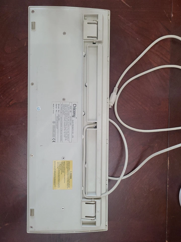 Vintage Chicony KB 2961 Mechanical Keys Keyboard Typing White Office Pc Computer - Image 4 of 4