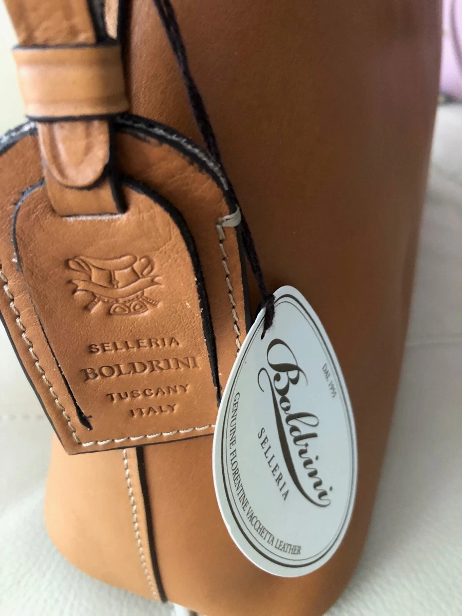 Boldrini Cuoio Leather Barrel Satchel Bag 7051 Italy Tuscany NEW