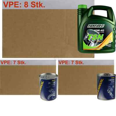 32L Motoröl FANFARO TSN 10W-40 7xMotor Doctor+Motor Flush