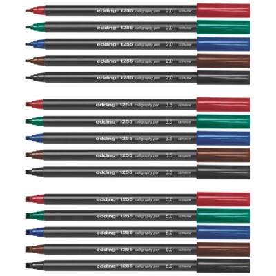 EDDING 1255 Fasermaler calligraphy pen Kalligraphie 2,0 3,5 5,0 [Farbe wählbar]