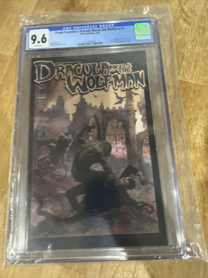 DRÁCULA CONOCE AL HOMBRE LOBO IMAGEN CÓMIC DE TERROR ONE-SHOT FRANK FRAZETTA Cgc 9.6 Foto 3 de 3