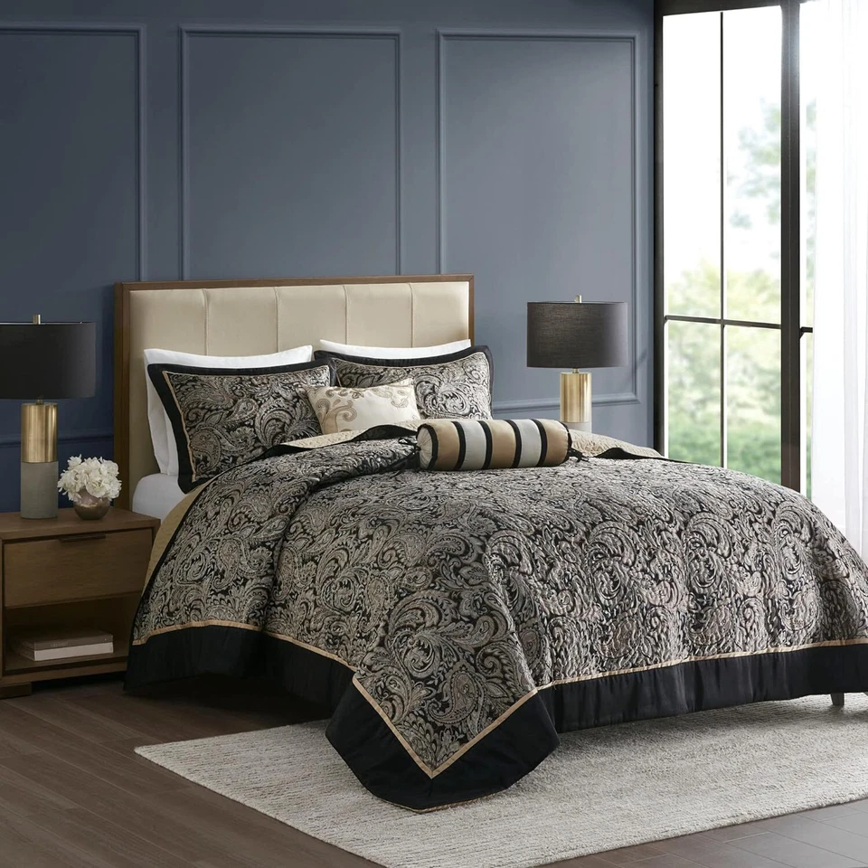 Juego de 6 colchas acolchadas reversibles con almohadas Madison Park Aubrey Foto 3 de 4
