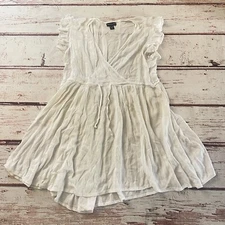 Saks Fifth Avenue Womens Boho Dresd Size S Small Ivory