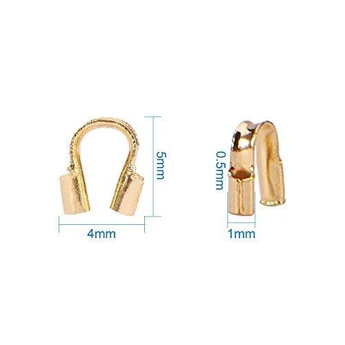 Protector de cable guardián de alambre de latón PandaHall Elite 540 piezas 6 colores 5x4x1 mm U Foto 4 de 4