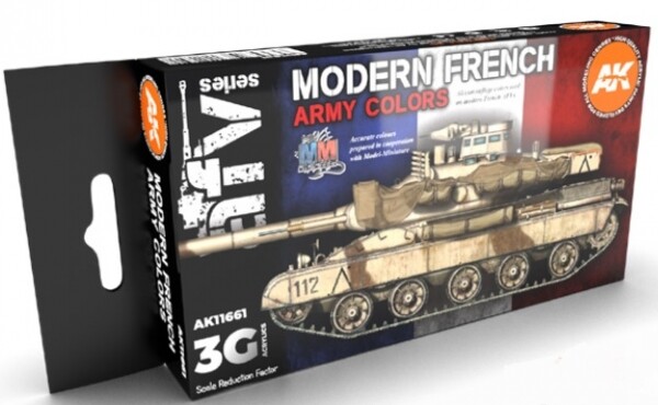 Набор акриловых красок AK Interactive 3-го поколения 11661 Набор современных цветов французской армии