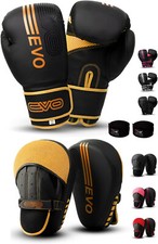Guanti da boxe EVO MMA Focus Pads KICK BOXING IMPACCHI MANI palestra ALLENAMENTO MUAY THAI