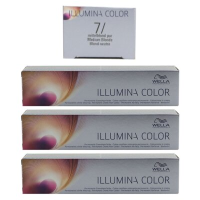Wella Illumina 3 x 60 ml 7/ mittelblond Set