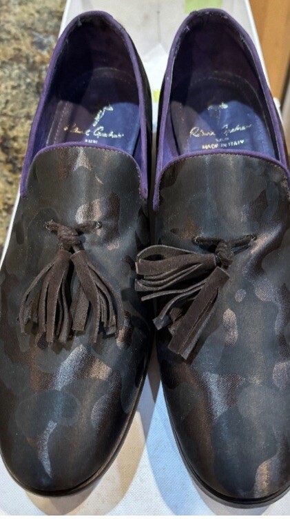 Robert Graham Gray Men\'s Camo Loafers Robert Graham Shoes for Men Deals - New and used pre-owned  main image 4