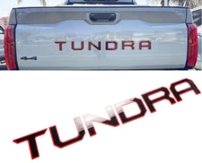 NEW RED Black Rear Emblem Decal for 2022 2023 2024 2025 TUNDRA Tailgate Letters