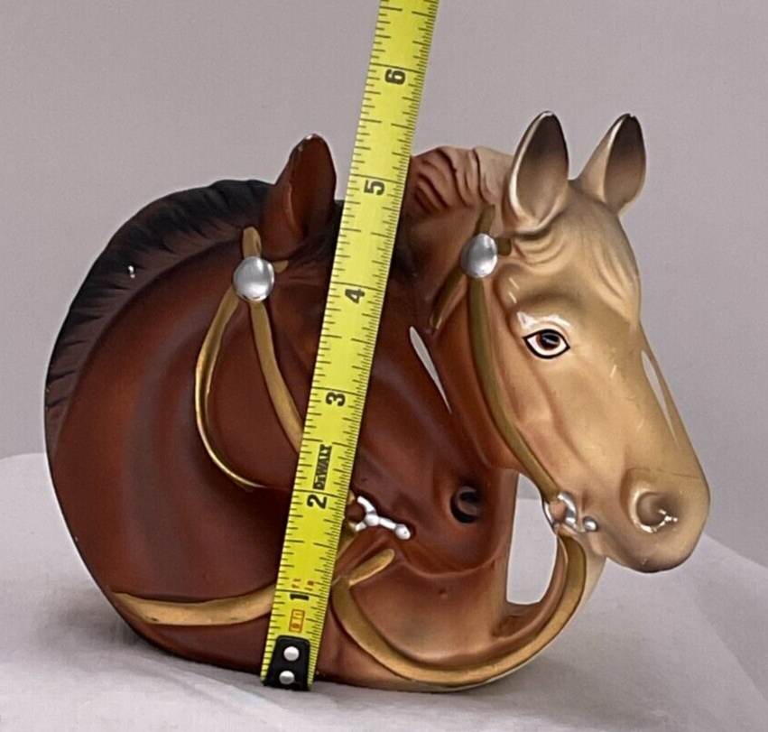 Vintage Ucagco Horse Head Wall Pocket Planter Vase Hand Painted Made in
