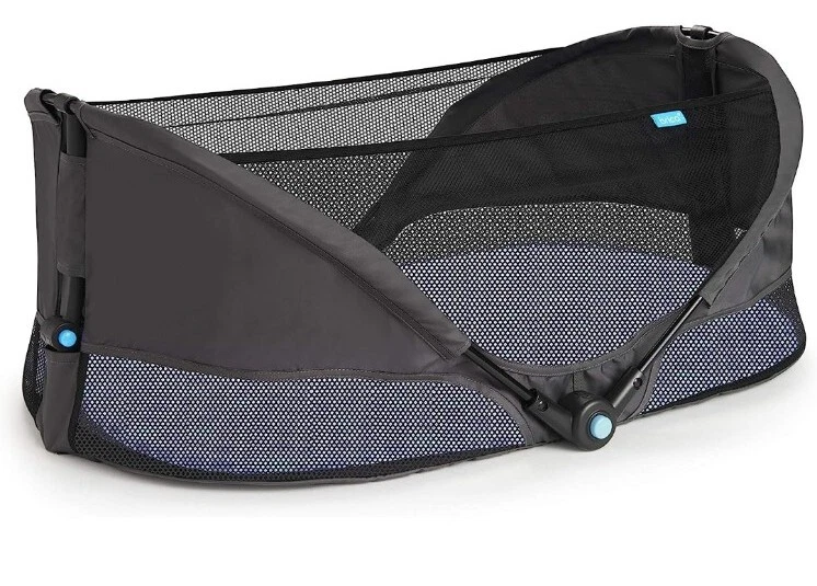 Fold N Go Travel Baby Bassinet Pod Grey Portable Foldable