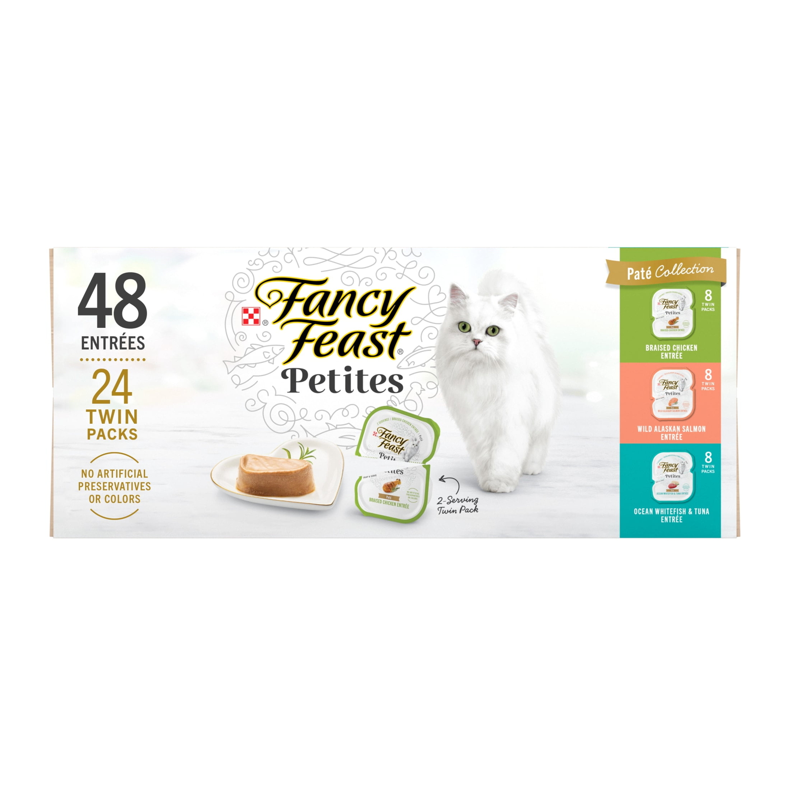 Purina Fancy Feast Petites Kitten Pate Wet Food 1.4 oz Tub Variety Pack