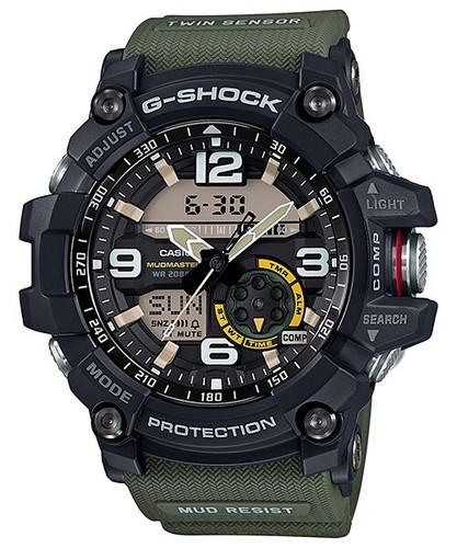 Casio G-Shock Black/Green Twin Sensor Mudmaster GG1000-1A3 GG-1000-1A3 - Picture 1 of 7