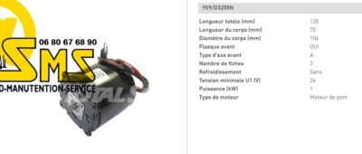 Engine Hydraulic Pump 24v 1 KW Linde 0039761122 HPI Pallet Truck 