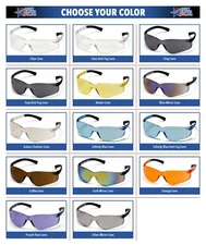 Pyramex Ztek Safety Glasses Work Eyewear Choose Your Lens Color ANSI Z87+