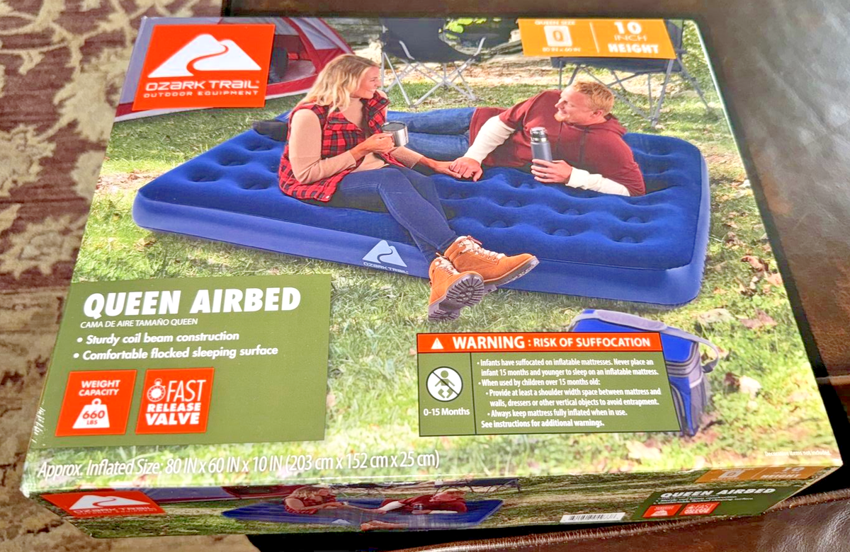 Ozark Trail Air Mattress Queen W/Antimicrobial Coating 80 In X 60