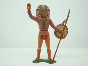 Louis Marx Magnifique Indien Grande Taille 15cm 1964 Ancien Ebay