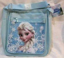 FROZEN PRINCESS ELSA SNOWFLAKES 10" BLUE SHOULDER BAG PURSE CARRYING BAG-NEW 