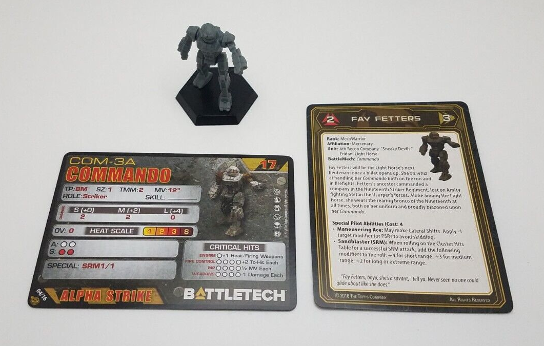 Battletech A Game Of Armored Combat - Commando *Mech & Cards* | eBay