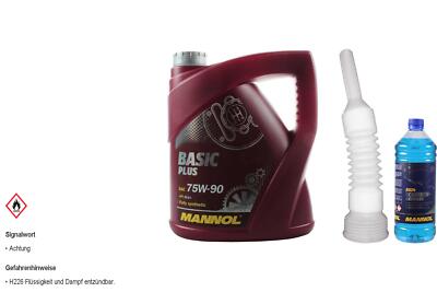 4L MANNOL Getriebeöl Basic Plus 75W-90 API GL 4+ Gear  inkl. Auslaufschlauch
