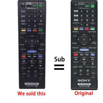 RM-ADP070 Replace Remote For Sony AV System fit BDV-E780W HBD-E280 BDV-E980W