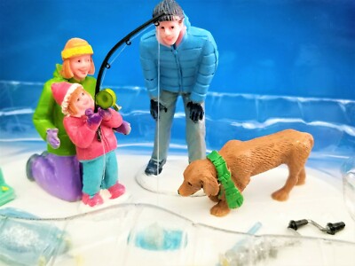 Lemax Christmas Village HER FIRST FISH Table Accent 03513 Family Fishing Diorama