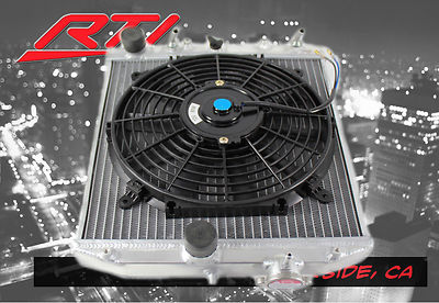 FOR Honda Civic 92-00 Automatic Transmission Aluminum 2 Row Radiator + Fan EG EK
