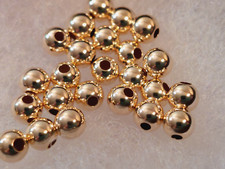 NEW 10 PCS 14K SOLID YELLOW GOLD 4 MM SPACER POLISH ROUND SEAMLESS BEAD USA