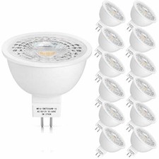 12 Pack Mr16 Led Bulbs 50w Halogen Equivalent 2700k Warm White 5w Gu5.3 Mr16 12v
