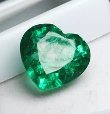 AAA+ Heart Cut 10 Ct Loose Gemstone Emerald Columbian Certified Best gift
