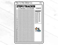 4055~~Steps Tracker Planner Stickers.