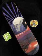 RARE Primitive Brian Peacock Exclusive Mold Skull Skateboard Deck Pro Rider