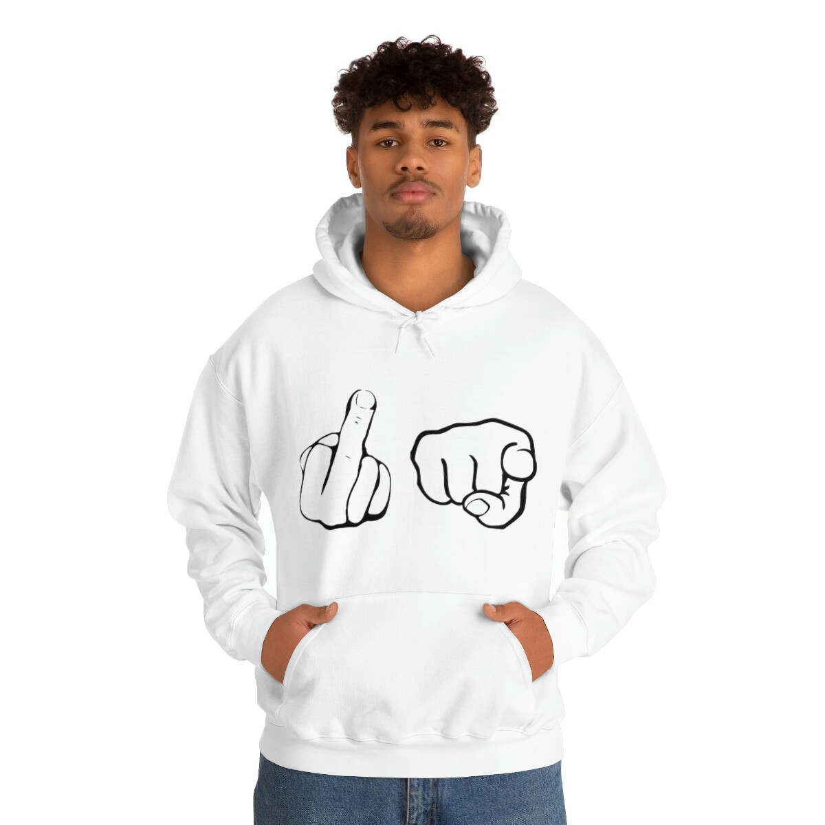 F**K YOU EMOJI HOODIE SWEATSHIRT KANGAROO POCKET MIDDLE FINGER | eBay