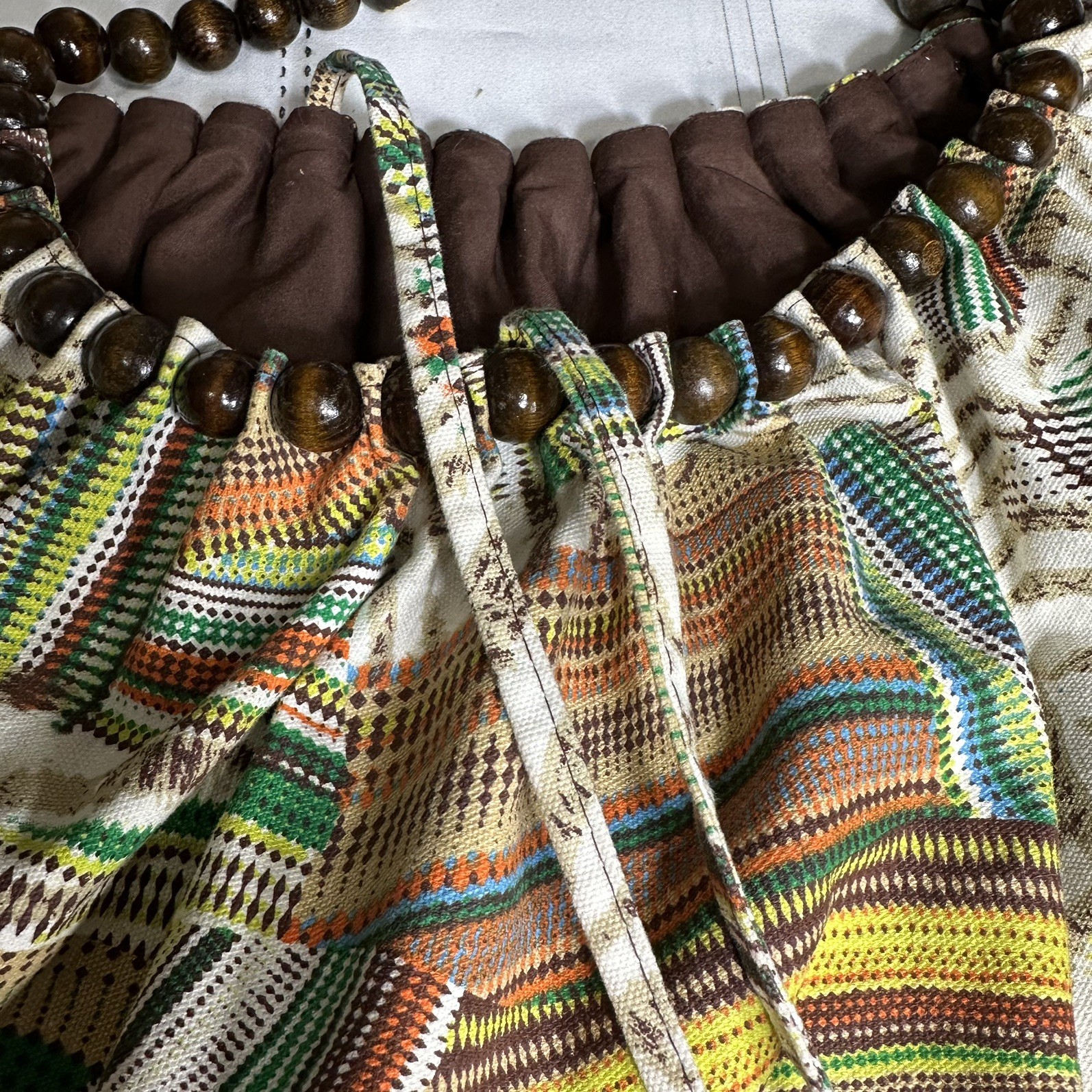 Large Patchwork Print Crochet/Knitting Craft Tote… - image 7