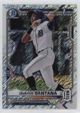 2021 Bowman Chrome Prospects Shimmer Refractor Cristian Santana #BCP-186 sc8