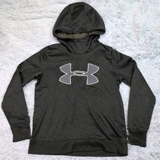 Under Armour Sweatshirt Womens XS Green Hoodie Coldgear Athletic Loose Fit