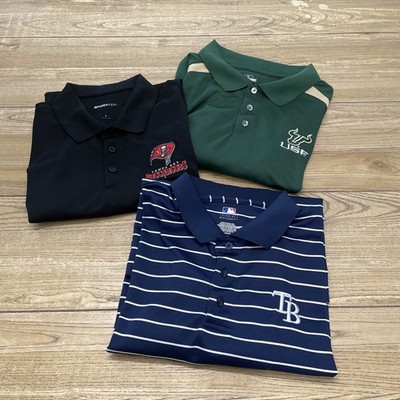 Tampa Bay Polo Shirt Bundle Buccaneers, USF, Rays, 1 Lg 2 XL Mens Florida Sports