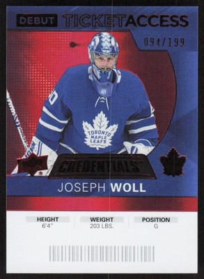 2021-22 Upper Deck Credentials #114 Joseph Woll 2020-21 Red #/199