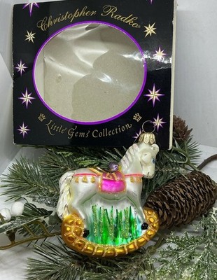 Christopher Radko Pretty Pony, Little Gem Collection Ornament Rare