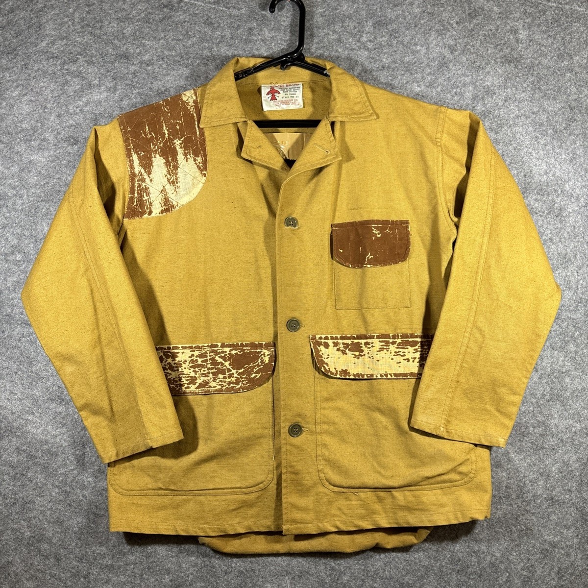 Vintage 50s 60s Hunting Jacket Apache Brand Made In USA Canvas