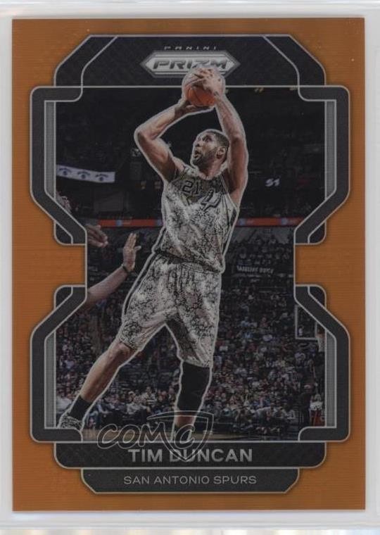 2021-22 Panini Prizm Orange Prizm 14/49 Tim Duncan #268 HOF s7f
