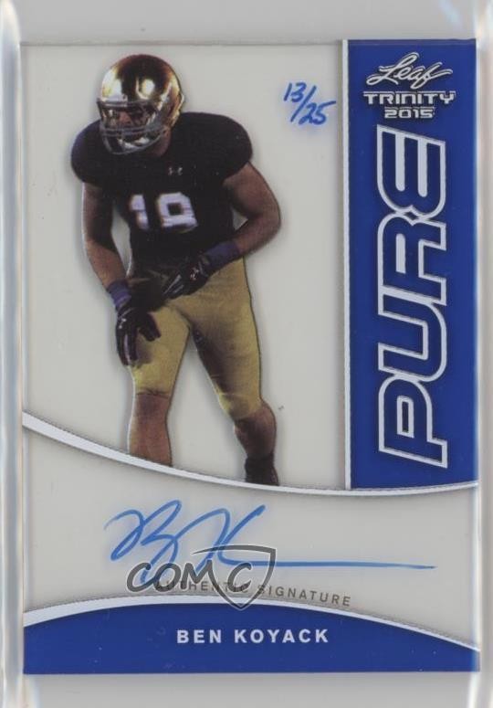 Ben Koyack Leaf Trinity Patch Autograph #PABK1 Blue