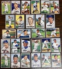 1983 Topps Reprint 1951 Bowman Baseball Card Lot – 27 Players Incl. HOF MVPs