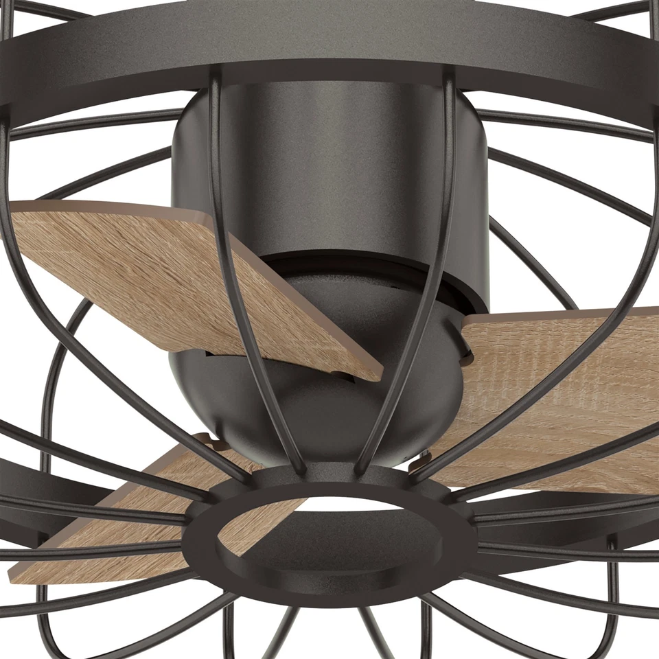 Современный потолочный вентилятор Hunter 16 дюймов из благородной бронзы с 3 лопастями - Изображение 3 из 4