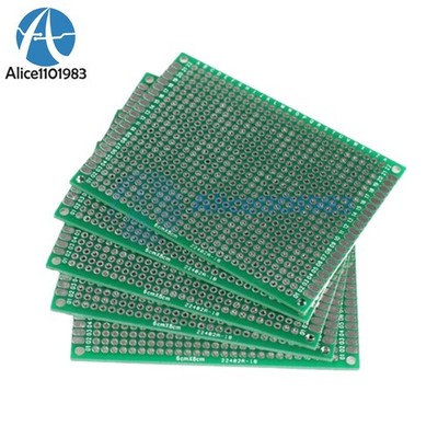 5PCS Double side Protoboard Circuit Universal   Prototype PCB Board 6cmx8cm #md