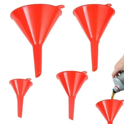 4 Plastic Funnel Set Auto Home Kitchen Garden Engine Oil Water Tool  2'' 3'' 4'' 5''