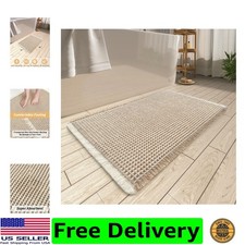 Upgraded Waffle Bath Mat Ultra Absorbent Non Slip Bathroom Mat, 17" x 24"