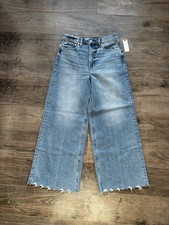 Pistola Lana Crop High Rise Ultra Wide Leg Women's 28 Jeans Some Distressing NEW