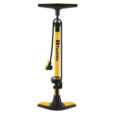 Toolitin Floor Bicycle Pump, Pressure Gauge, Detachable Non-slip Base, 160 PSI