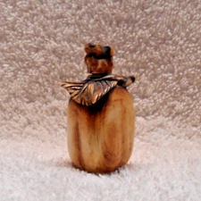 Antique Chinese Carved Snuff Bottle with a Stopper